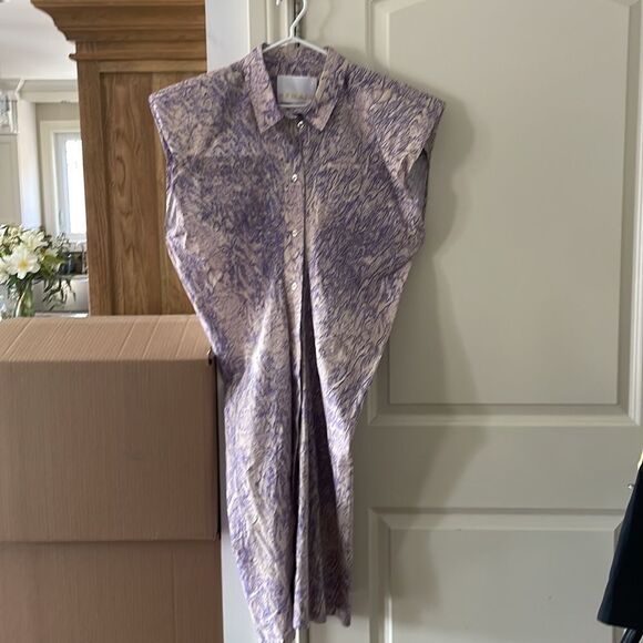 🎀 NWT Remain Birger Christensen marika marbled print shirt dress us 10 - Picture 8 of 16